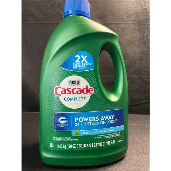 1 Large Jug of Cascade Complete Dishwasher Detergent - Fresh Scent w/ Dawn - 3.40kg - New