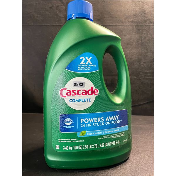 1 Large Jug of Cascade Complete Dishwasher Detergent - Fresh Scent w/ Dawn - 3.40kg - New