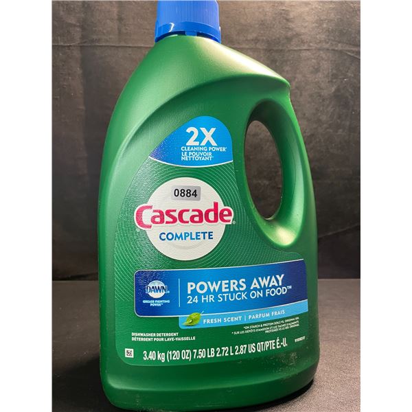 1 Large Jug of Cascade Complete Dishwasher Detergent - Fresh Scent w/ Dawn - 3.40kg - New