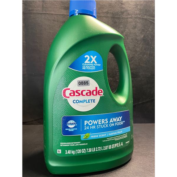 1 Large Jug of Cascade Complete Dishwasher Detergent - Fresh Scent w/ Dawn - 3.40kg - New