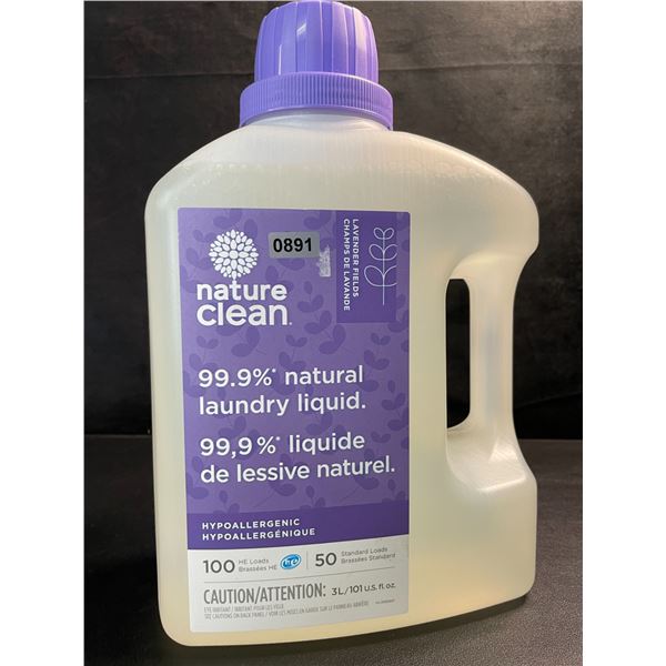1 Nature Clean Lavender Fields 99.9% Natural Hypoallergenic Laundry Liquid - 100 Loads/3L - New