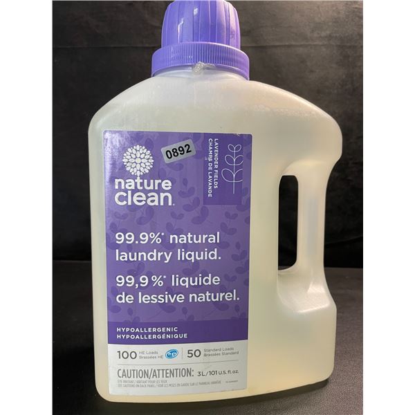 1 Nature Clean Lavender Fields 99.9% Natural Hypoallergenic Laundry Liquid - 100 Loads/3L - New