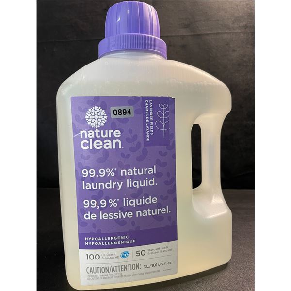 1 Nature Clean Lavender Fields 99.9% Natural Hypoallergenic Laundry Liquid - 100 Loads/3L - New