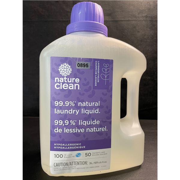 1 Nature Clean Lavender Fields 99.9% Natural Hypoallergenic Laundry Liquid - 100 Loads/3L - New