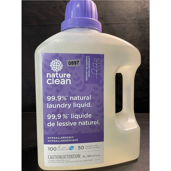 1 Nature Clean Lavender Fields 99.9% Natural Hypoallergenic Laundry Liquid - 100 Loads/3L - New