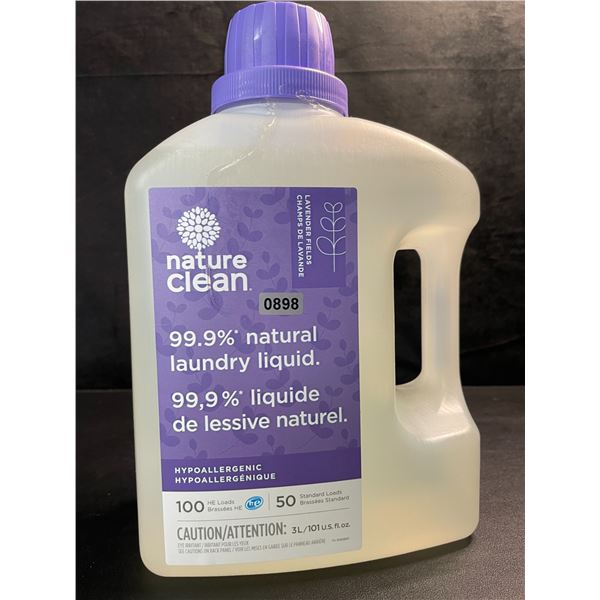 1 Nature Clean Lavender Fields 99.9% Natural Hypoallergenic Laundry Liquid - 100 Loads/3L - New