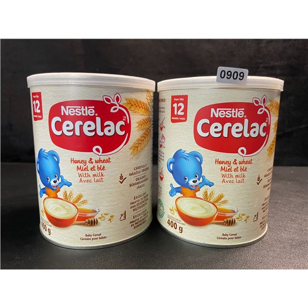 2 Nestle Cerelac Honey & Wheat with Milk Baby Cereal - 400G Each - New (BB: 2026/MA/06)