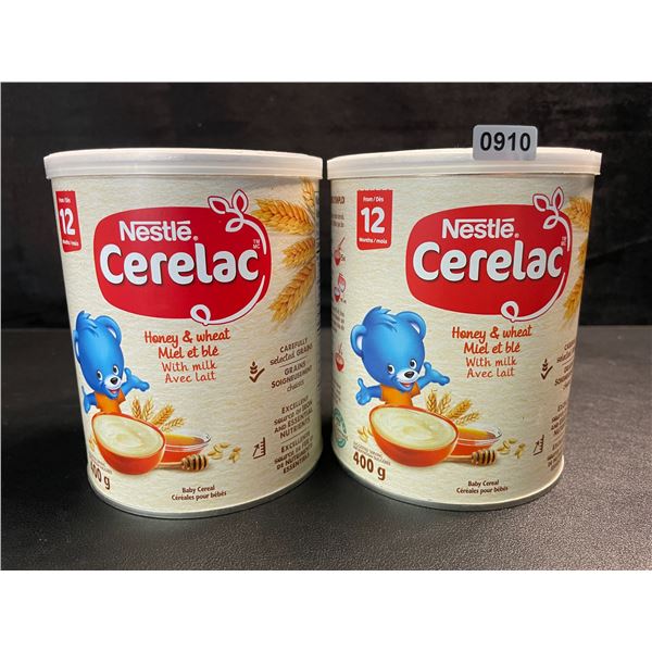 2 Nestle Cerelac Honey & Wheat with Milk Baby Cereal - 400G Each - New (BB: 2026/MA/06)