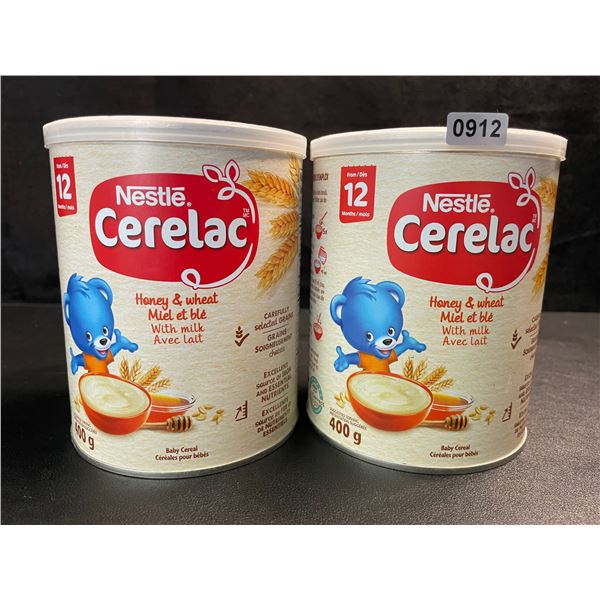 2 Nestle Cerelac Honey & Wheat with Milk Baby Cereal - 400G Each - New (BB: 2026/MA/06)