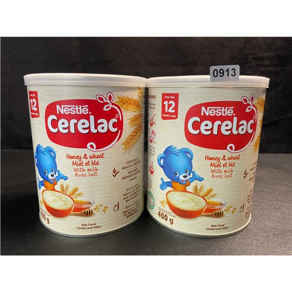 2 Nestle Cerelac Honey & Wheat with Milk Baby Cereal - 400G Each - New (BB: 2026/MA/06)
