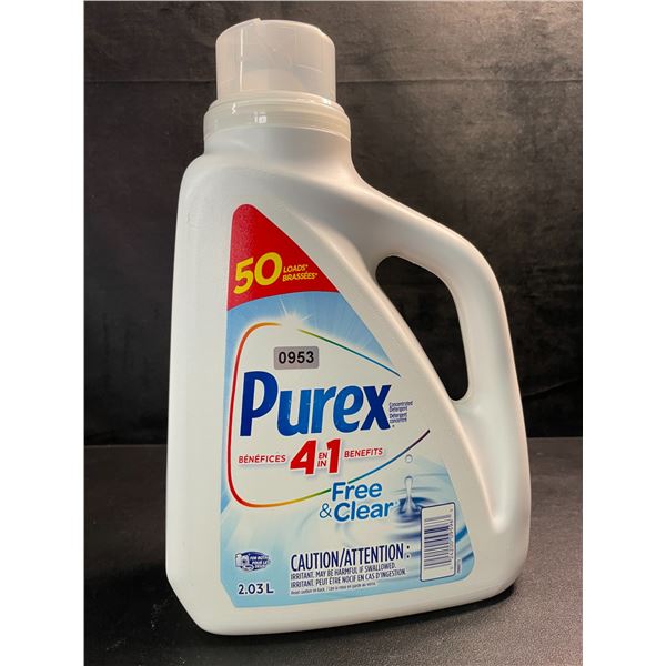1 Purex Free & Clear Liquid Laundry Detergent for Sensitive Skin - 2.03L - New