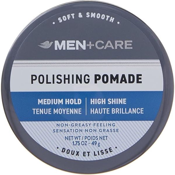 2 Dove Men + Care Polishing Pomade for Hair (49g) - Medium Hold/Non-Greasy Formula - New