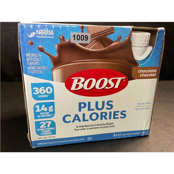 Nestle Boost Plus Meal Replacement Drinks - Chocolate Flavour - 6 x 237ml - (EXP: 2026/AL 14)