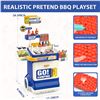 Image 4 : 1 BBQ Grill Kids Kitchen Toy Play Set - 61PCS - Blue - Brand New!