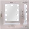 Image 2 : 1 Vanity Makeup Mirror with Lights/Hollywood Lighted Makeup Mirror - White - New in Box!