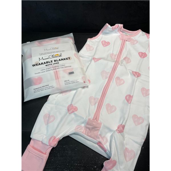 2 Organic Cotton Baby Wearable Blanket Sleep Sacks with Legs (Size 6-18month) - New