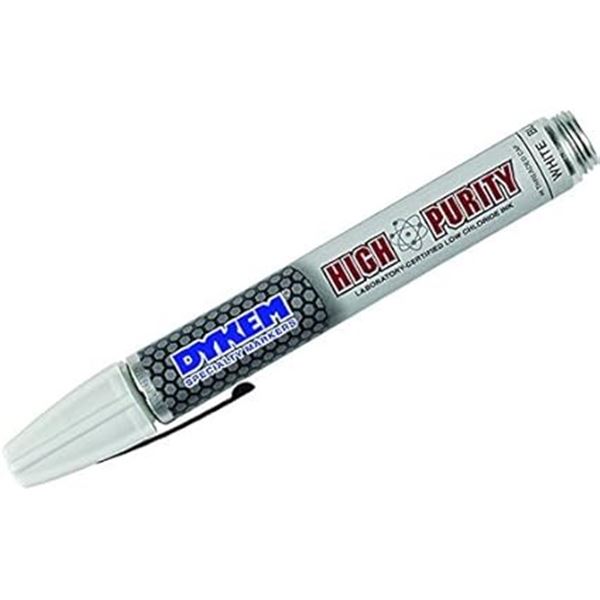 DYKEM High Purity Paint Markers - White - 12 Pack Box - New