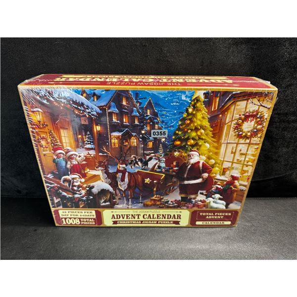 1 Christmas Themed Advent Calendar Puzzle 1008 Pieces - New