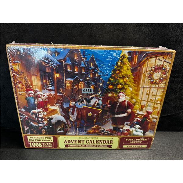 1 Christmas Themed Advent Calendar Puzzle 1008 Pieces - New