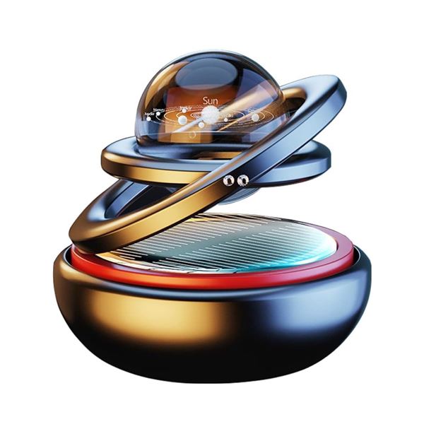 1 Portable Solar Powered Solar System Car Air Freshener - New