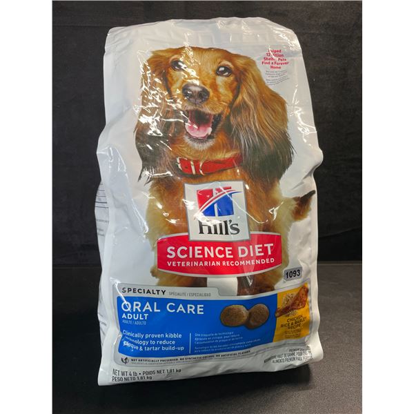 1 Hill's Science Diet Specialty Oral Care Adult Dog Food - 4lb Bag - Chicken/Rice Formula - New