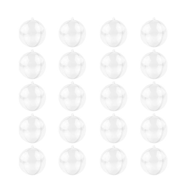 1 20-Pack of Mikaile DIY Clear Balls for Christmas, Birthdays, Crafts - New