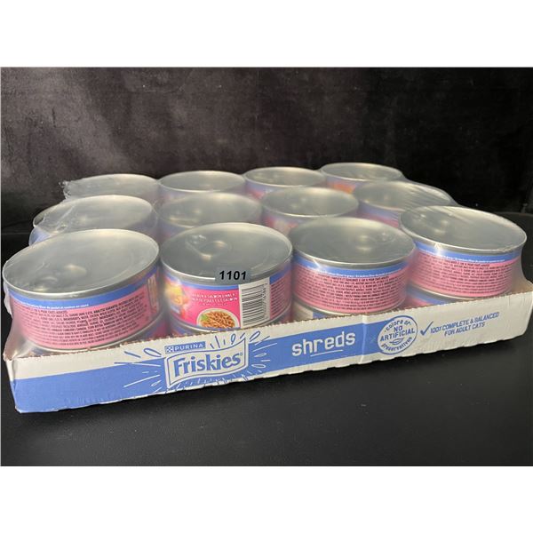 1 Case of Purina Friskies Shreds Chicken/Salmon Dinner Wet Cat Food - 24 x 156g Tins - New