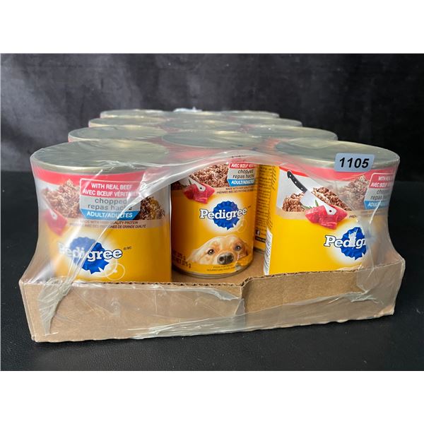 1 Case of Pedigree Real Beef Adult Wet Dog Food - 11 x 375g Tins - New