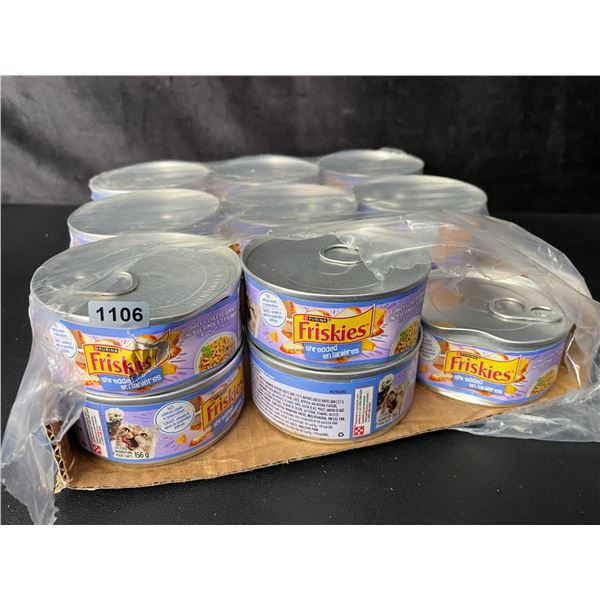 1 Case of Friskies Shredded Wet Cat Food - 17 Tins Included - New (BB: FEB 2027)