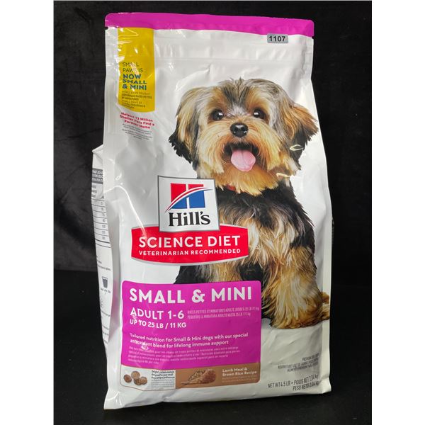 1 Hill's Science Diet Small & Mini Adult Dog Food - 4.5LB Bag - New Sealed