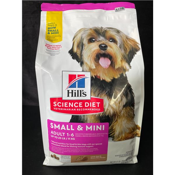 1 Hill's Science Diet Small & Mini Adult Dog Food - 4.5LB Bag - New Sealed