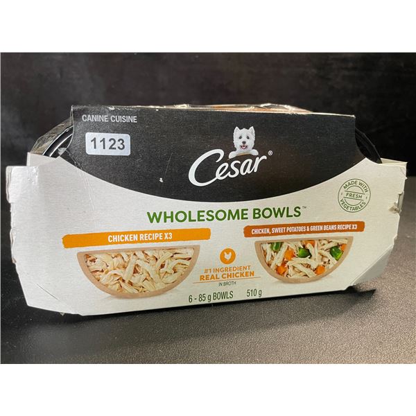 1 Box of Cesar Wholesome Bowls for Dogs - 6 x 85g Bowls - New (BB: 10/26/2026)