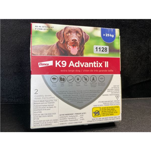 1 Box of K9 Advantix II Topical Flea/Tick Treatment for Extra Large Dogs - 2 Month Supply - New