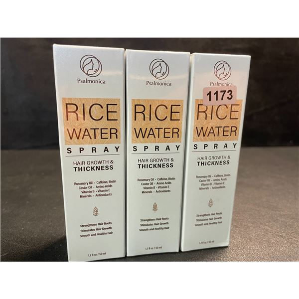3 Psalmonica Rice Water Spray for Hair Growth & Thickness - 50ml Each - New Sealed