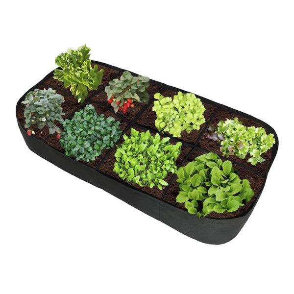 1 Raised Fabric Garden/Grow Bag/Planter Bed for Plants/Flowers/Vegetable 8 Grid 135 Gallon - New