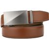 Image 2 : 2 Mens Tan Leather Ratcheting Belts - For 32" to 38" Waist - New in Box