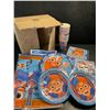 Image 1 : 1 Blippi Birthday Party Supply Set - Includes Cups, Plates, Napkins, Tablecloths, etc. - New