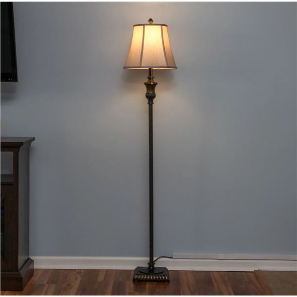 1 Sophia 63inch Traditional LED Floor Lamp with Fabric Shade - New