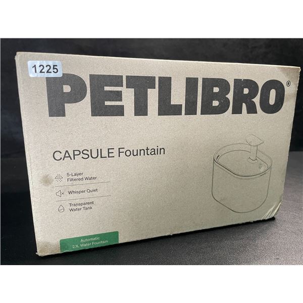 1 PetLibro Capsule Automatic 2.1L Pet Water Fountain - Blue/Stainless Steel - New