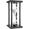 Image 1 : 1 60 Minute Hourglass/Timer Black with White Sand - New