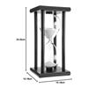 Image 2 : 1 60 Minute Hourglass/Timer Black with White Sand - New