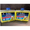 Image 1 : 2-Pack Box of Finish Dishwasher Deep Cleaner; Dual Action Formula - Lemon Sparkle (250ml Each) - New