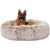 Image 1 : 1 Bedfolks 45-Inch Round Extra Large Soft Plush Shaggy Dog Pet Bed - Calming Dog Bed - New Sealed!