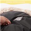 Image 5 : 1 Bedfolks 45-Inch Round Extra Large Soft Plush Shaggy Dog Pet Bed - Calming Dog Bed - New Sealed!