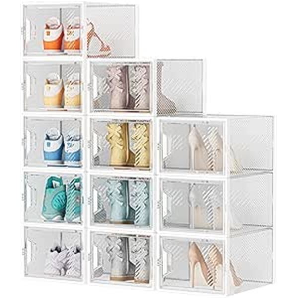 Homidec Shoe Storage Boxes - X-Large Size - Fit up to Size 12 Shoes - New in Box