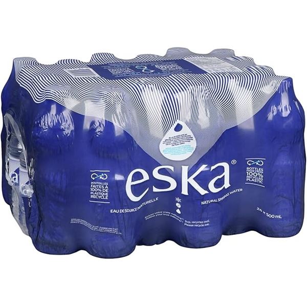 24-Pack of Eska Natural Spring Water (24 x 500ml Bottles) - New