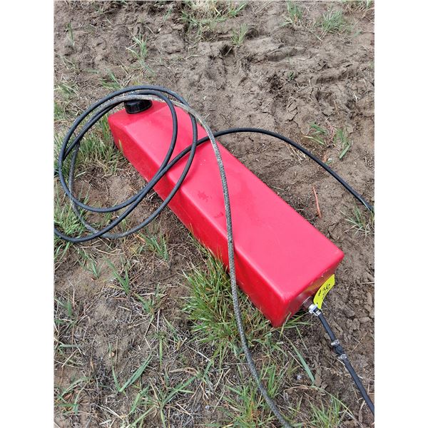 Fuel Tank - Roughly 5 Gallons w/Hose & Fuel Shut Off Valve - 32" x 8" x 7"
