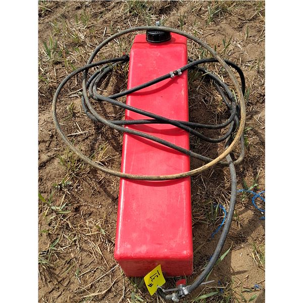 Fuel Tank - Roughly 5 Gallons w/Hose & Fuel Shut Off Valve - 32" x 8" x 7"