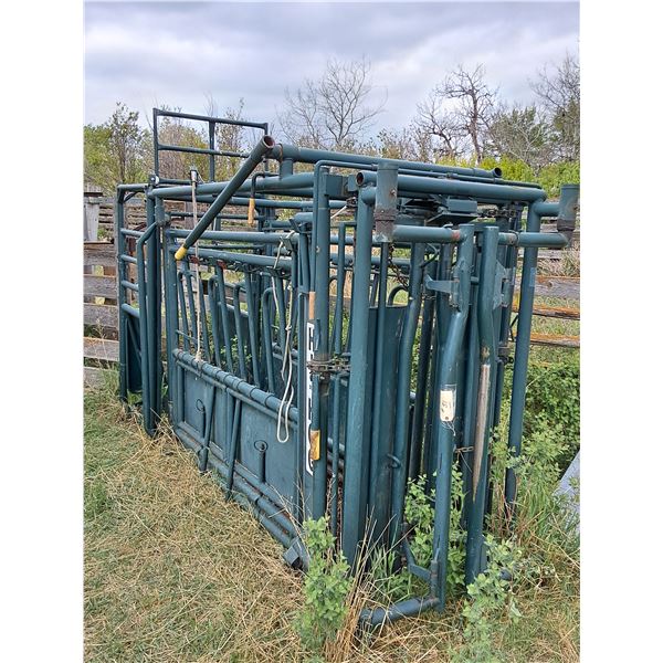 Hi-Hog Cattle Squeezer (8' x 4') w/Palpation Cage (3' x 4')