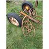 Image 2 : (5) 20" Antique Steel Wheels,  (1) 26" Antique Steel Wheel Dolly